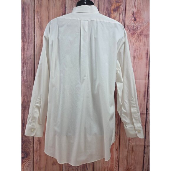 Brooks Brothers Madison Non-Iron White Dress Shirt 17.5-35 Supima Cotton - Picture 2 of 6